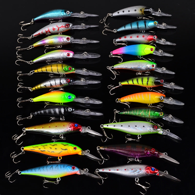 22PC Minoruya Bait Set 3 Types 22 Colors E-commerce Fishing Tackle Bait - Blue Force Sports